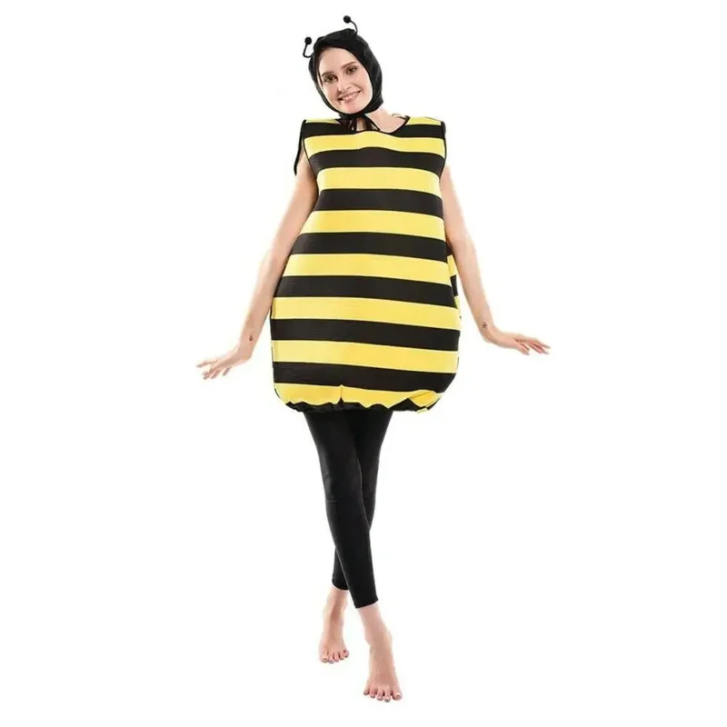 Adulto bumble bee cosplay traje das mulheres dos homens halloween animais roupas carnaval páscoa purim fantasia vestido ms31988