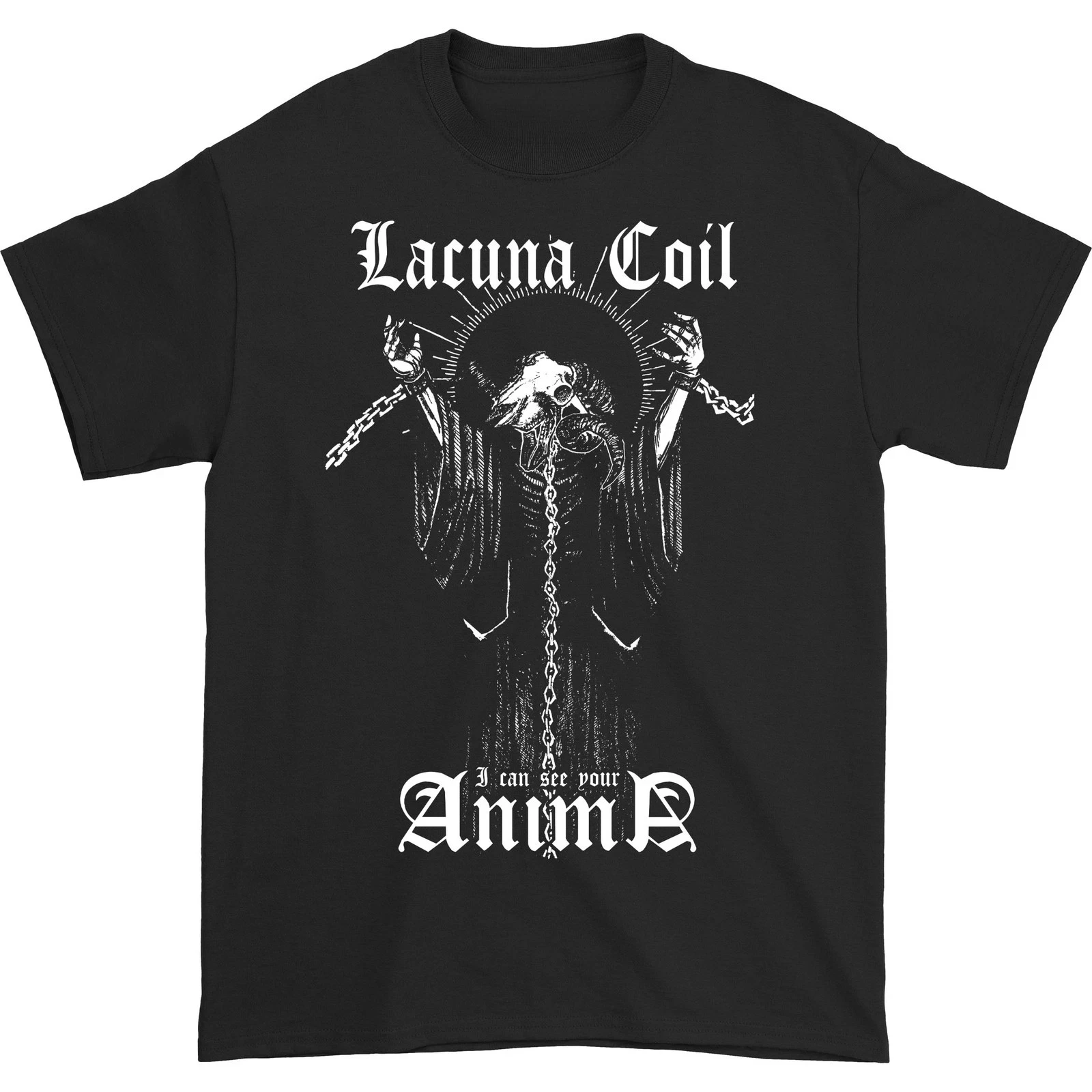 Lacuna Coil Anima Men's T-shirt Daily Outdoor Retro Men's and Women's Fan Printed T-shirt