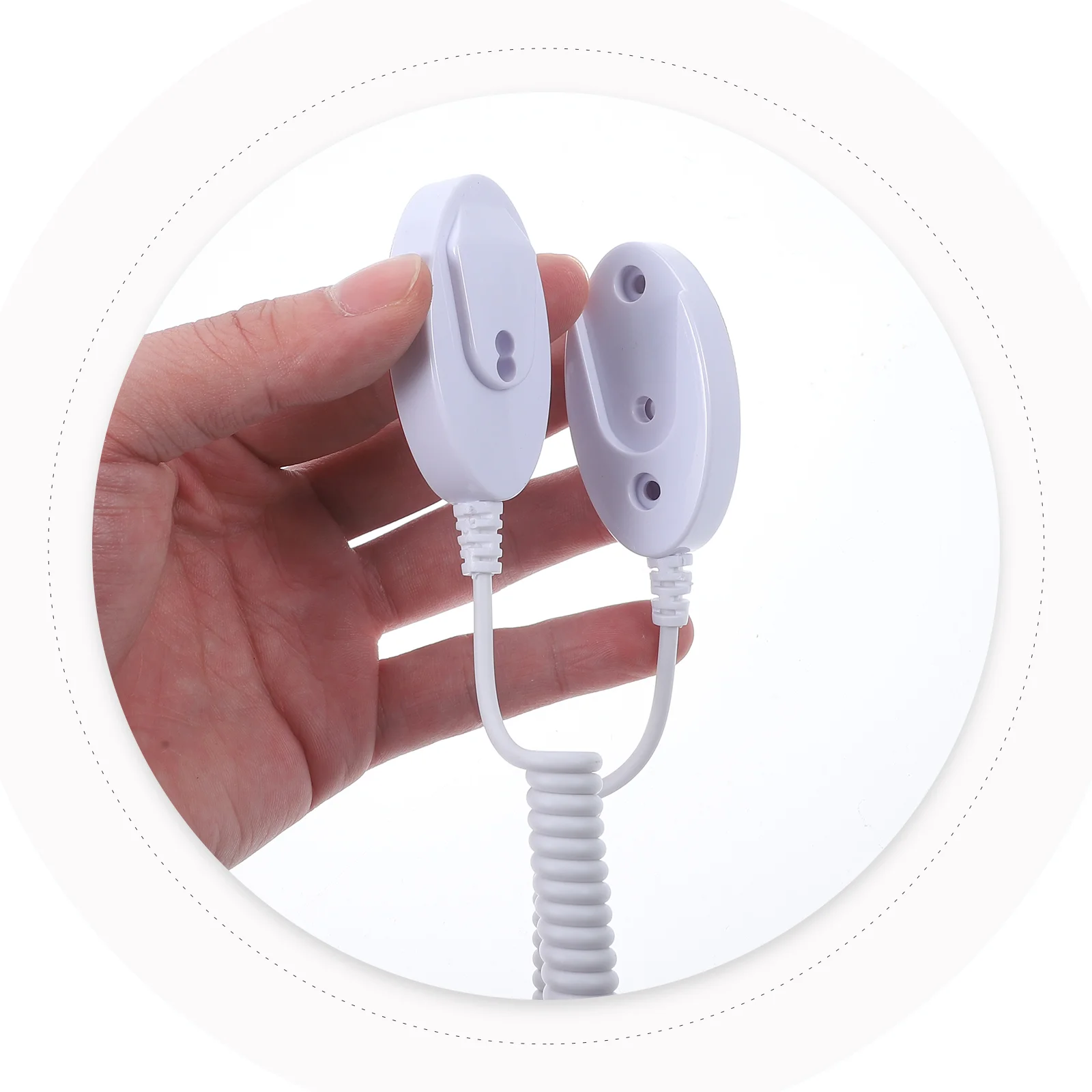 4 Pcs Phone Mount Anti-lost Hook Remote Control Tether for Plastic Universal Leash Retractable White