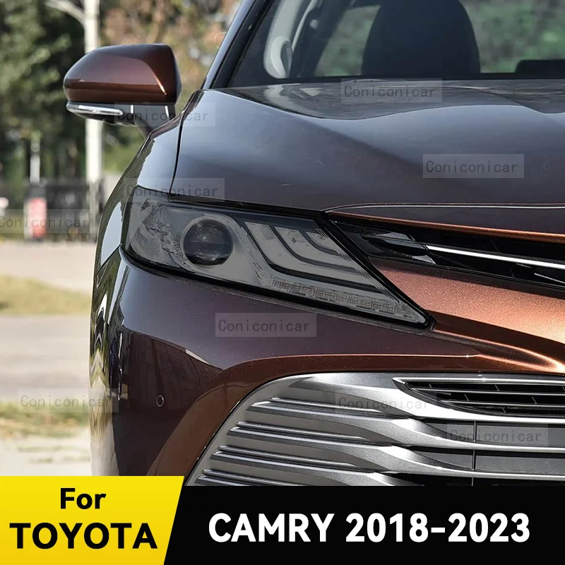 

Для TOYOTA CAMRY 2018-2023 автомобильная защитная пленка для фар, передняя фара, ТПУ, против царапин, тонировочная наклейка для фар, аксессуары