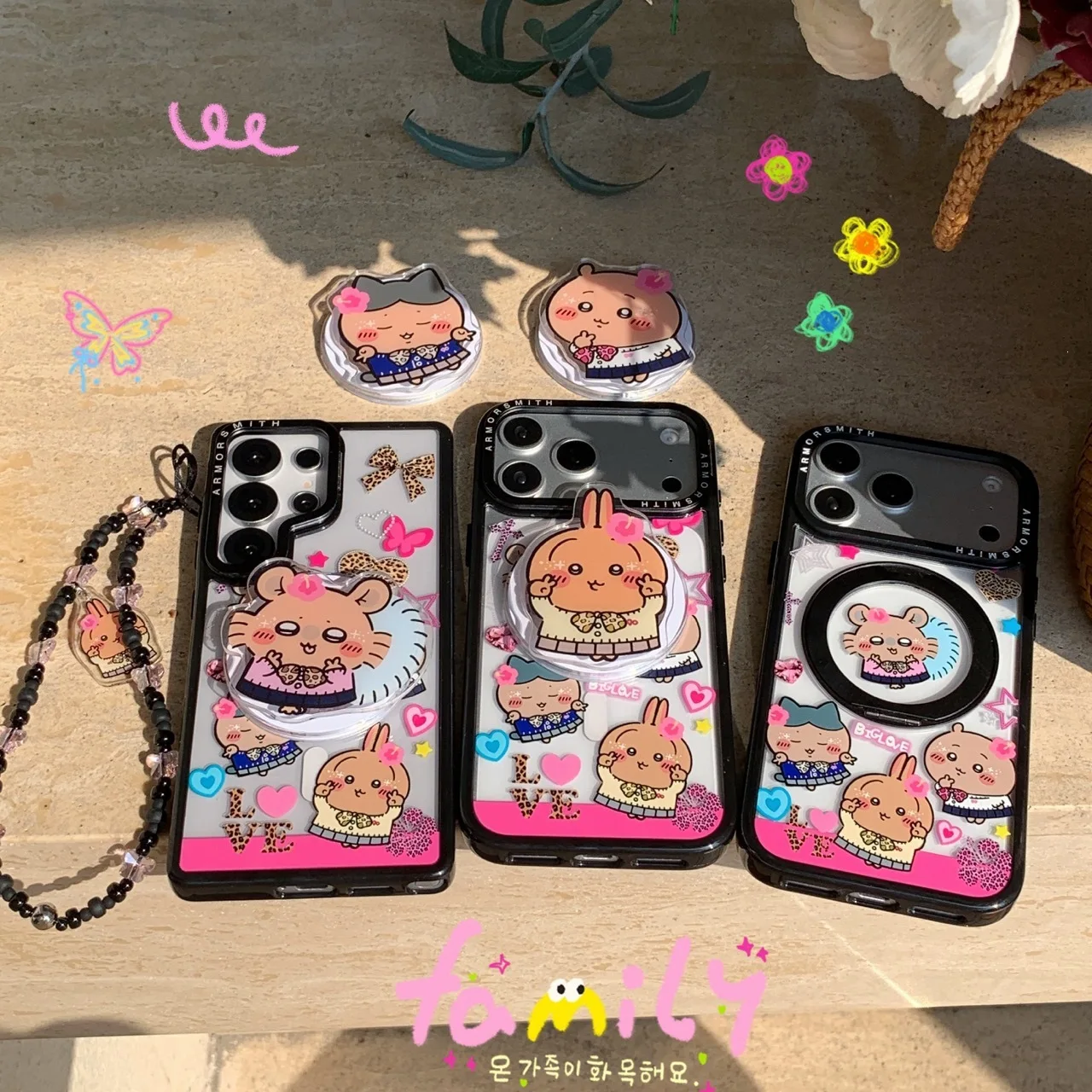 Cute Usagi Hachiware Acrylic P - Jewelry Making With Beads ulasan dan harga