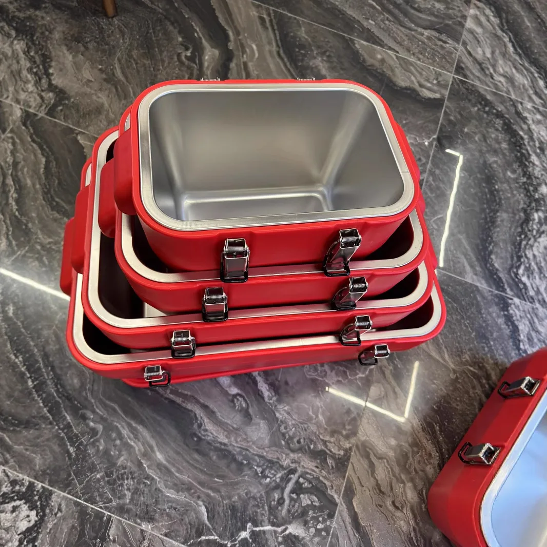 

Stainless steel cold insulation box 4pcs set food warmer ThermalStorageContainer