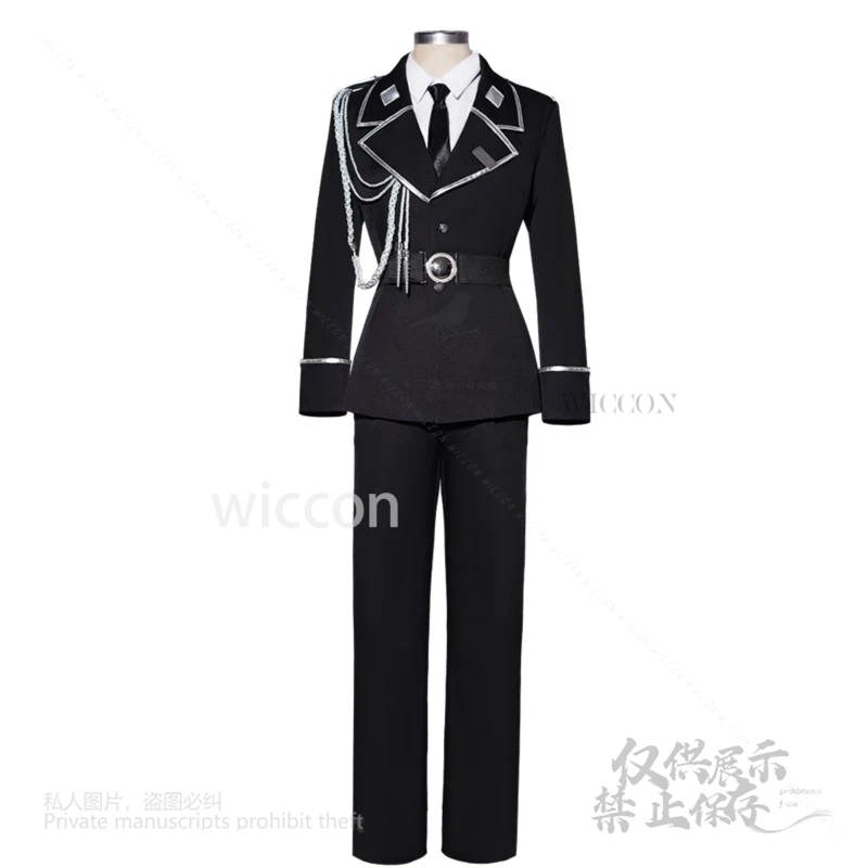 Aki Myojin Anime Cosplay Costume Sweet Punishment Cosplay 2XL Men Handsome Uniform Black Suit Wigs Adult Customized Halloween