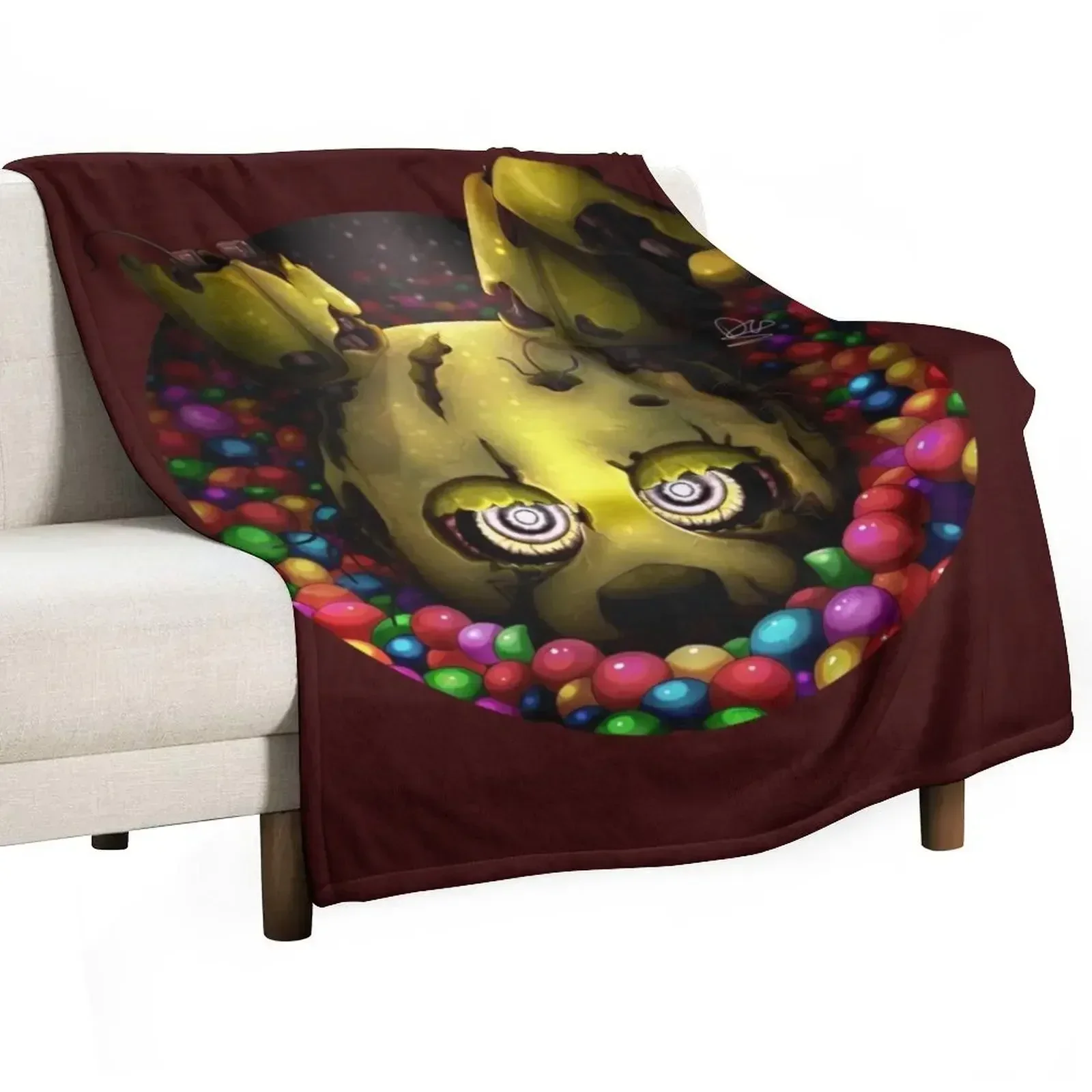 Into the Pit but it's Springtrap REMASTERED Throw Blanket Soft Plaid Thermal Blankets