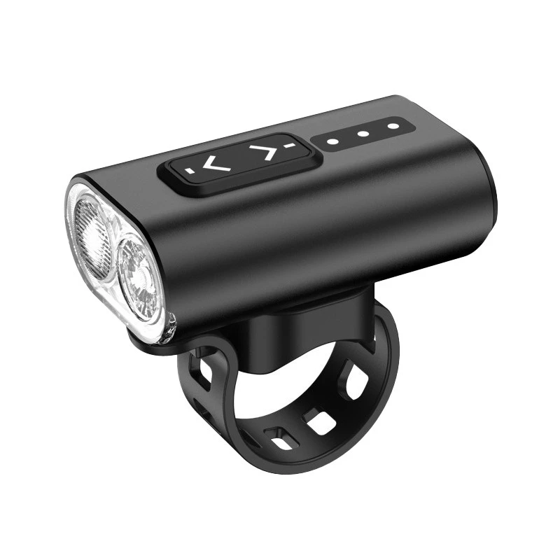 

Aluminum alloy bright waterproof night cycling two-color adjustable flash headlight