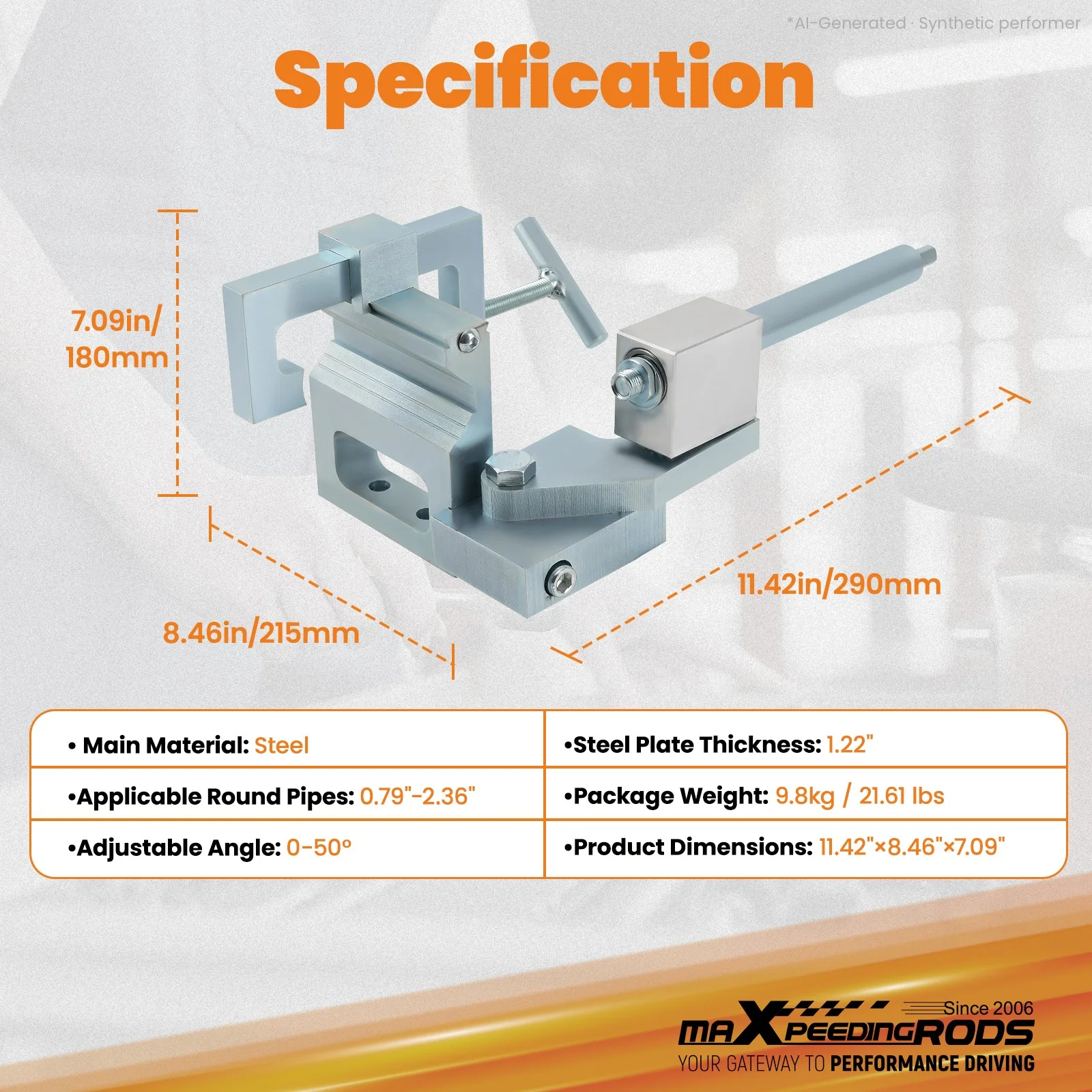 Heavy Duty Pipe Tube Notcher for 3/4