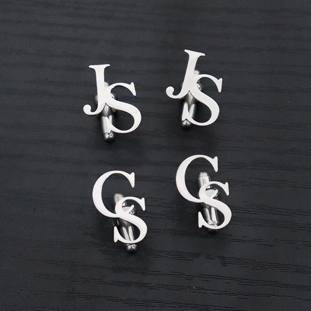 Personalisierte Initialen-Manschettenknöpfe für Hochzeiten, Bräutigam-Anzugknöpfe, Gentleman-Manschettenknöpfe, personalisierte Manschettenknöpfe für Herren-Accessoires – Detail 6
