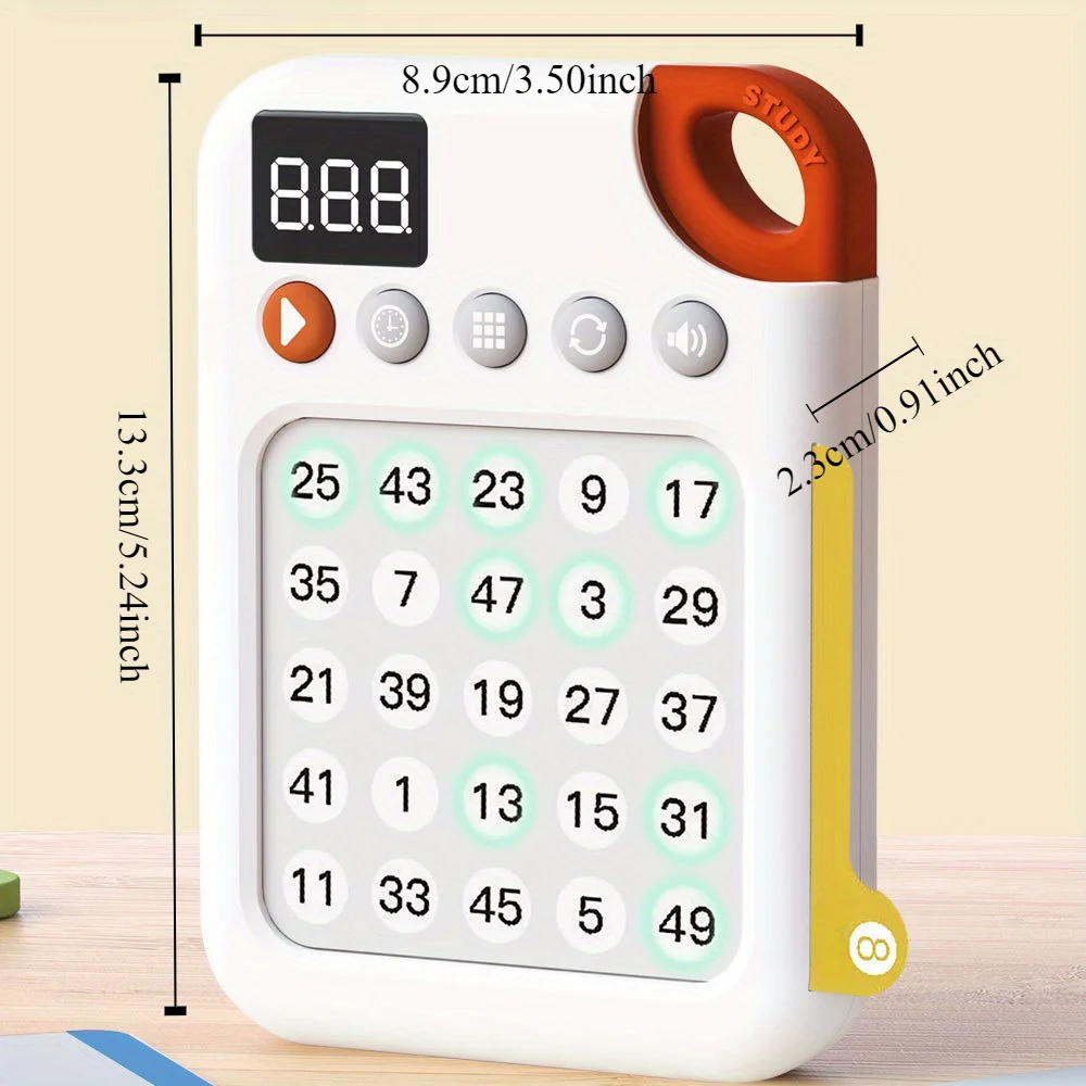 لعبة محمولة للأطفال، آلة تدريب Schulte المحمولة لمرحلة ما قبل المدرسة، مدرب ذاكرة الاهتمام التعليمي #5