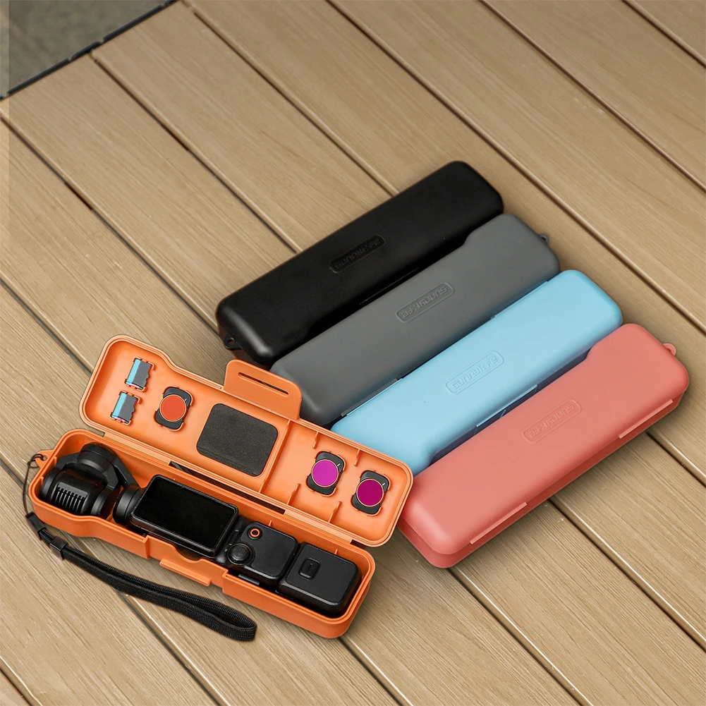 DJI OSMO Pocket 3 PC用ハードフリップオープン保護ケース、ストラップ付き耐衝撃シェルプロテクター