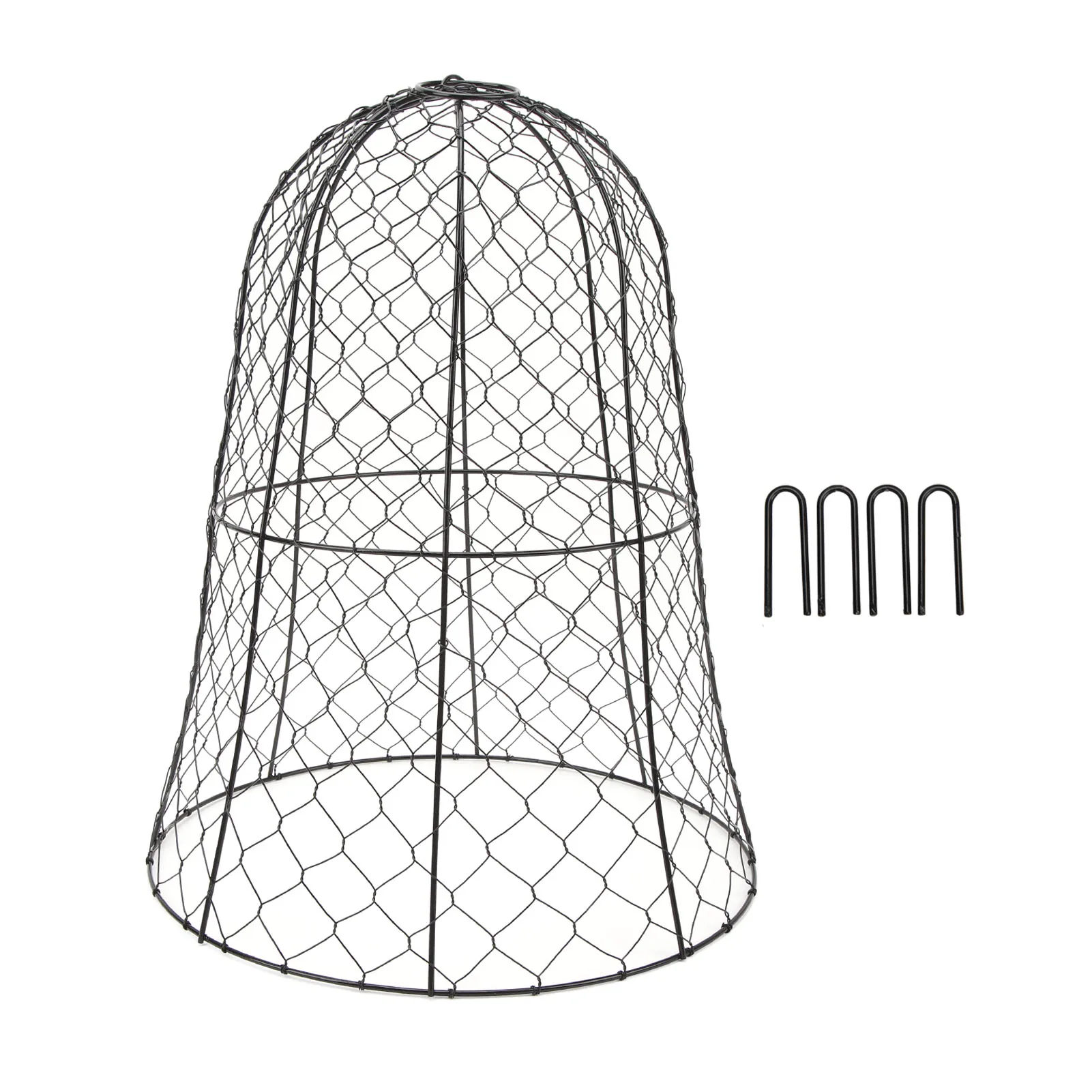 أسود قوي شبكة حديقة الدجاج سلك قاء زجاجي حامي النبات قاء زجاجي غطاء للمزرعة 10 عبوات مستقرة سميكة البناء الحديد #1