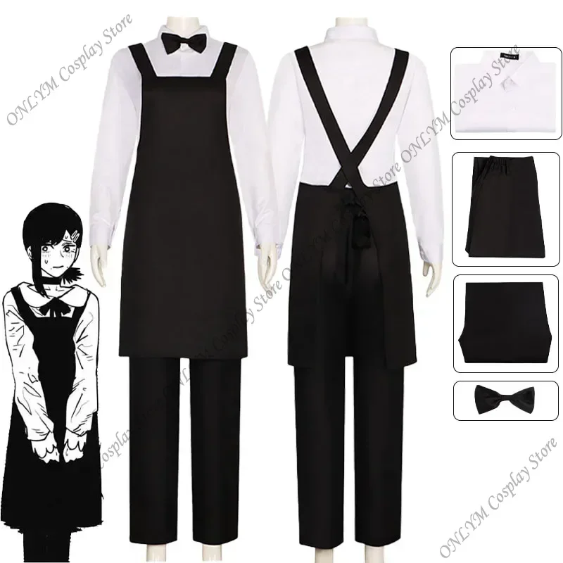 

Chainsaw Man higashiyama kobeni Cosplay Costume Black Waiter Outfits Halloween Carnival Party Role Play Uniform for Women Girls