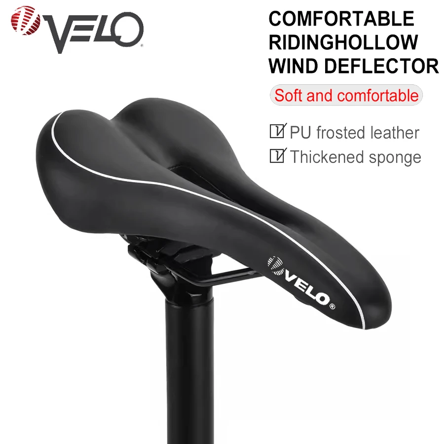 VELO 1475 Mountain Road Bike Seat Hollow Gel Comfortable Cushion Exercise Shock-Absorbing Saddle MTB Bike Cycling Accessories