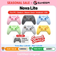 Gamesir Nova Lite Gamepads PC para Nintendo Switch 2 controlador Switch Steam Android iOS iPhone Control Hall efecto Joystick