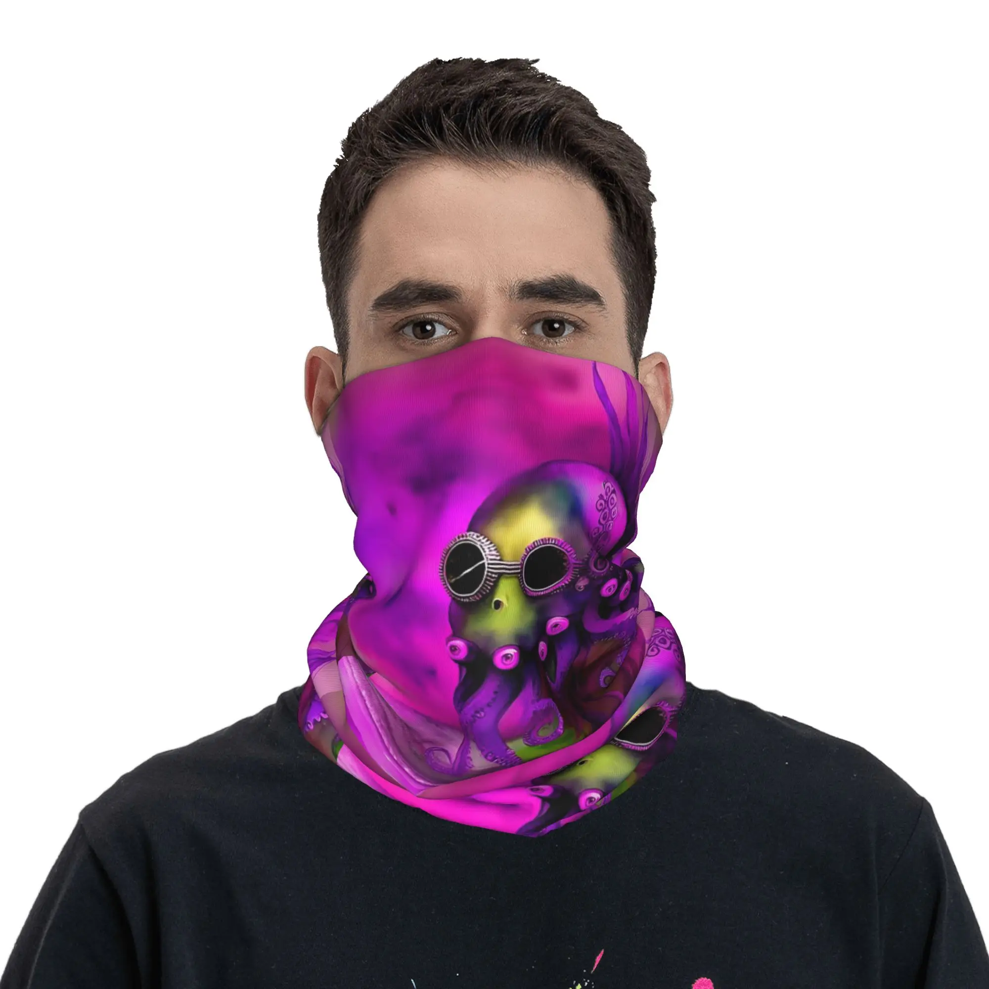 

Steampunk Octopus Retrofuturism Cephalopod Bandana Neck Cover Printed Mask Scarf Face Mask Outdoor Sports Unisex All Season
