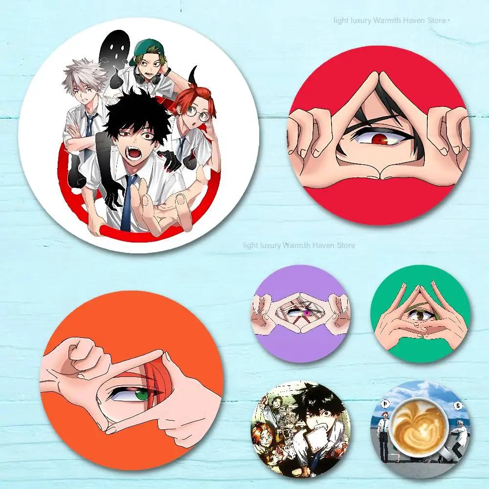 

Manga P-Phantom Busters Round Anime Wooden Coasters DIY Decorations Birthday Valentine Gifts