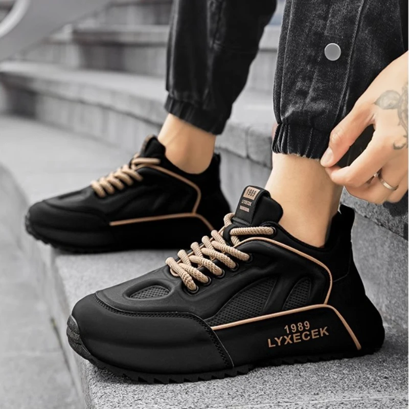 2024 NEW Brand Platform Bottom Casual Board Shoes for Men Flats mocassini Sneakers da passeggio Zapatillas De Hombre