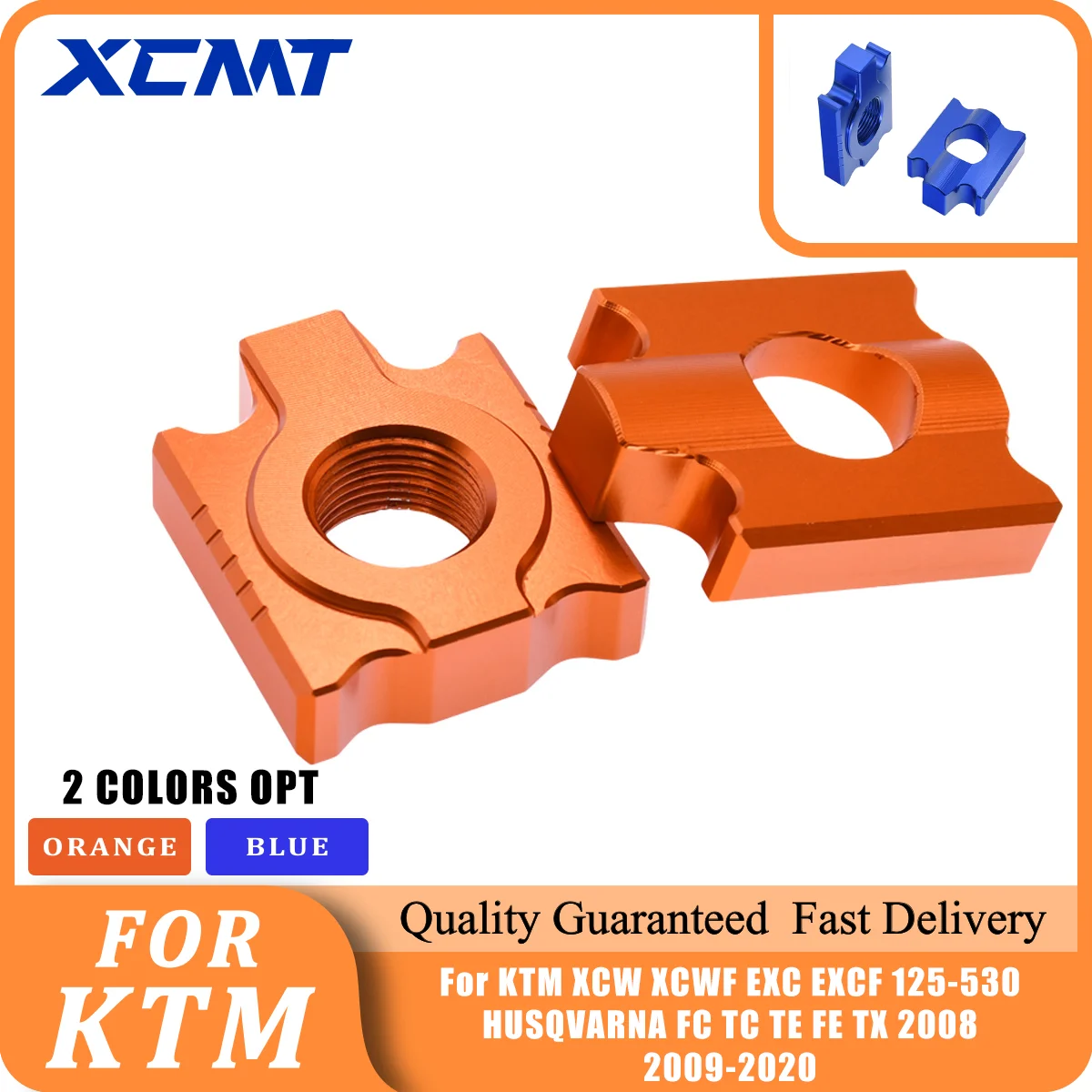 Motorcycle 20mm CNC Rear Chain Adjuster Axle Blocks For KTM XCW XCWF EXC EXCF 125-530 HUSQVARNA FC TC TE FE TX 2008 2009-2020