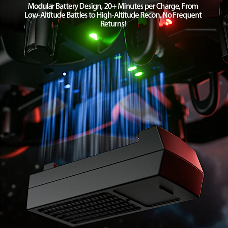 

360° Stunt Roll Fixed Wing Electric Remote Control Glider Plane 2.4G LED Lighting Headless Mode One Key Take Off RC Fighter Toy