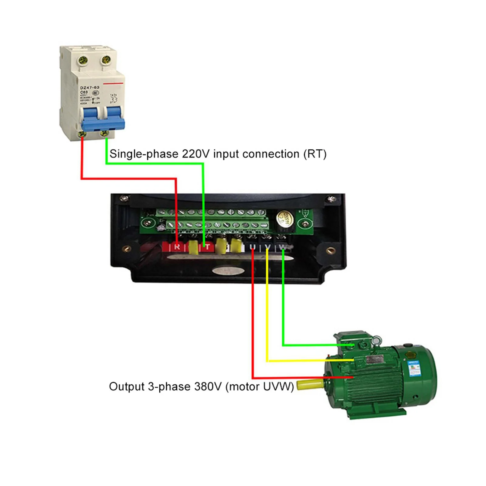 Inverter NFLIXIN 9100‑1T3‑00550G Inverter Single‑Phase to 3‑Phase 380V Motor Controller 5.5KW Motor Control Inverter