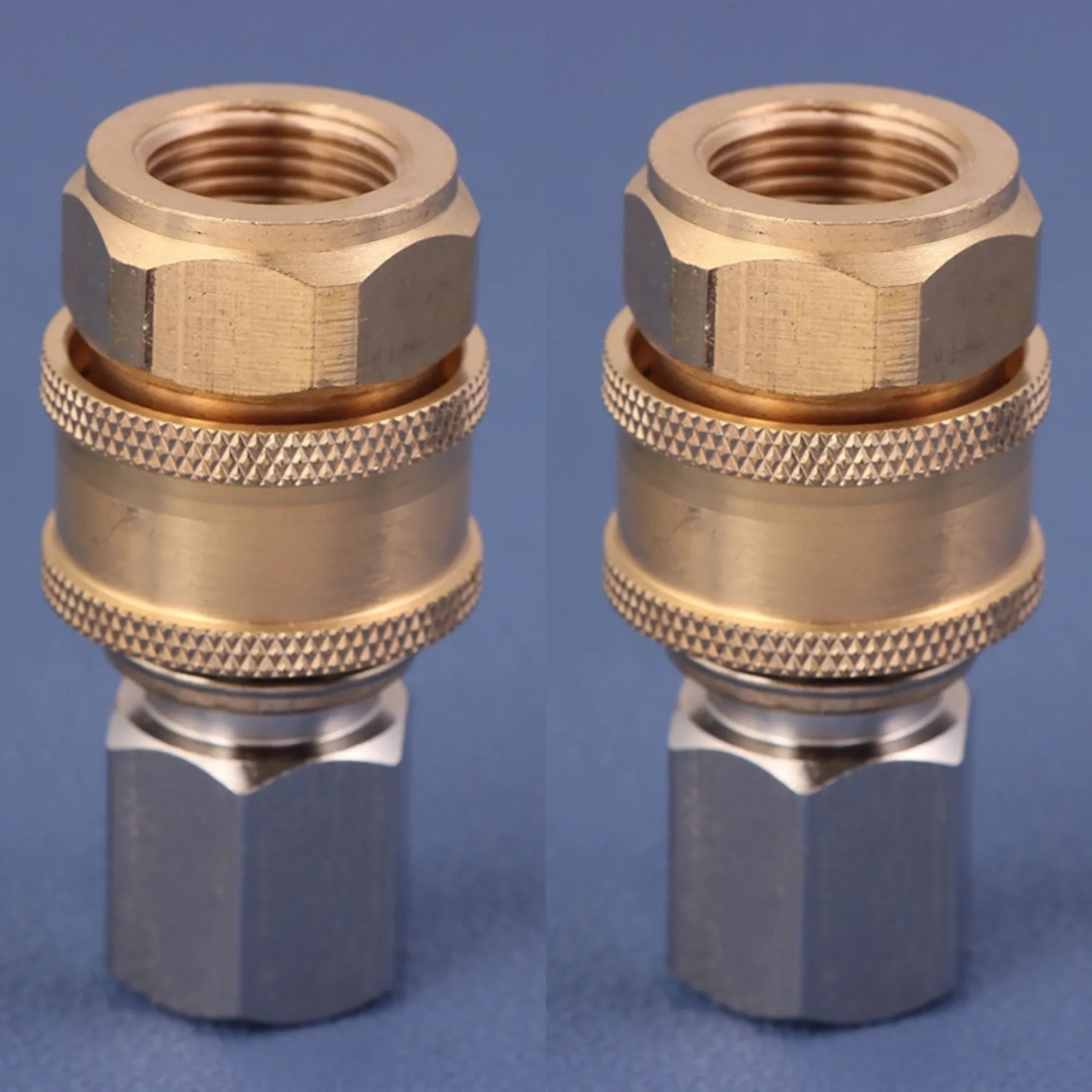 

1Set 3/8 Copper Female + 3/8 Stainless Steel Male Quick Connect Connector Adapter Home Garden Tool Irrigation Washer Couplers