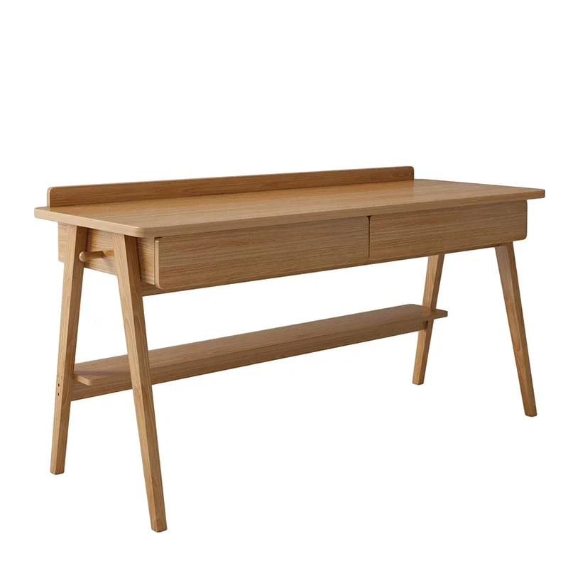 

Solid wood leg computer, Japanese style bedroom, simple writing, small household desktop desk for students