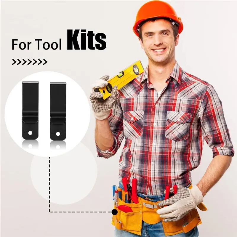 Ceinture en métal et clips de support, 10 pièces, boucle à ressort à trou unique, crochets artisanaux noirs pour bricolage