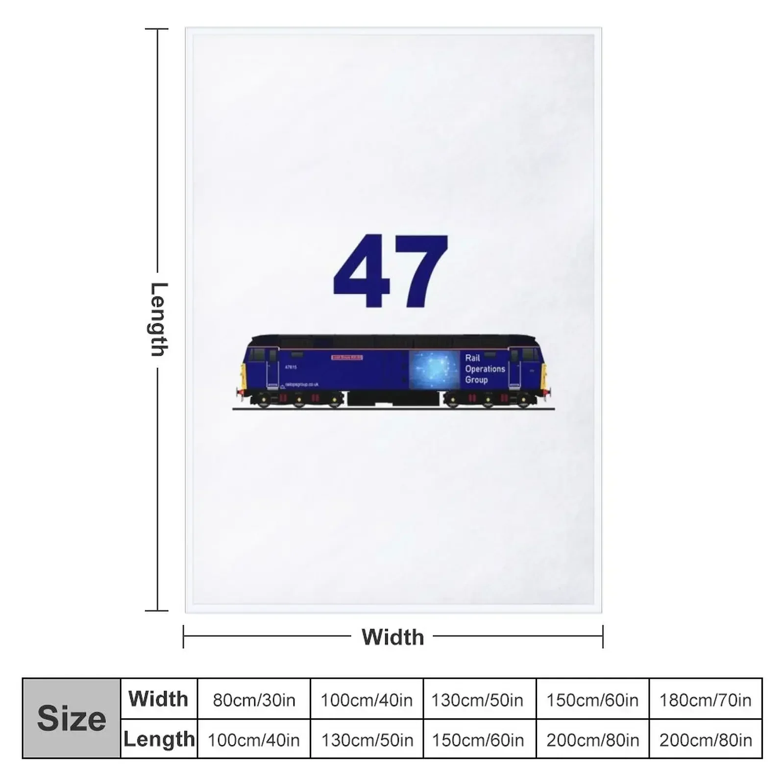 class 47 locomotive Throw Blanket couch cozy soft plush fuzzy picnic outdoor blanket