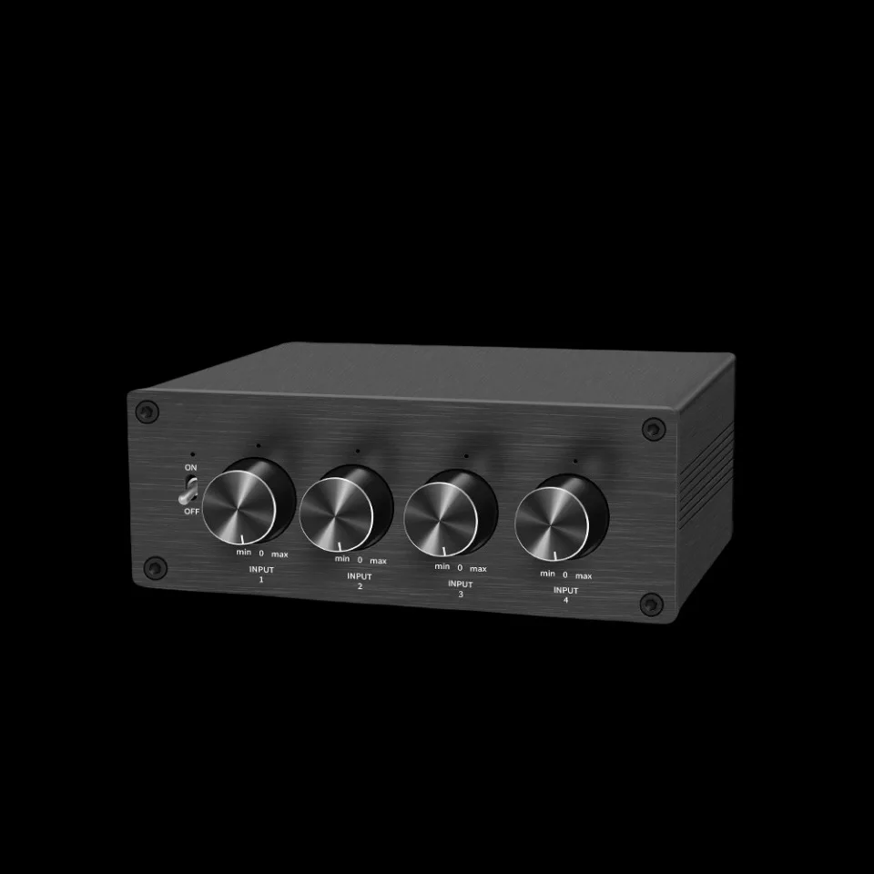 4 in and 1 out mixer multi-channel simultaneous input hifi two-channel  o four inputs and one output tuning