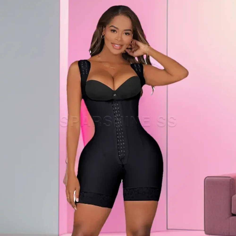 Fajas Women's Shapewear Bodysuits Post Surgery Tummy Control Shaping Waist Trainer Buttock Enhancer Shorts Open Bust Bbl Corset