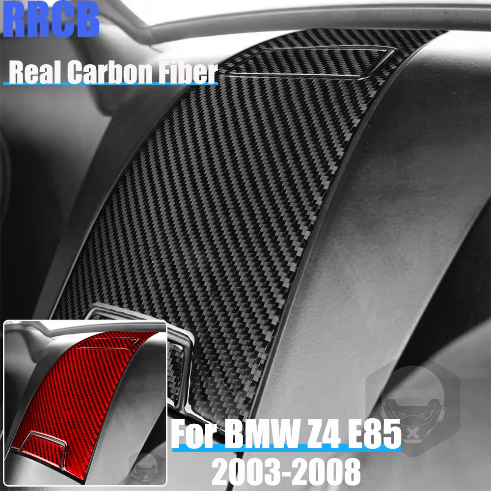 

Настоящие автомобильные аксессуары из углеродного волокна, задняя центральная панель, декоративная мягкая наклейка на крышку для BMW Z4 E85 2003 2004 2005 2006 2007 2008