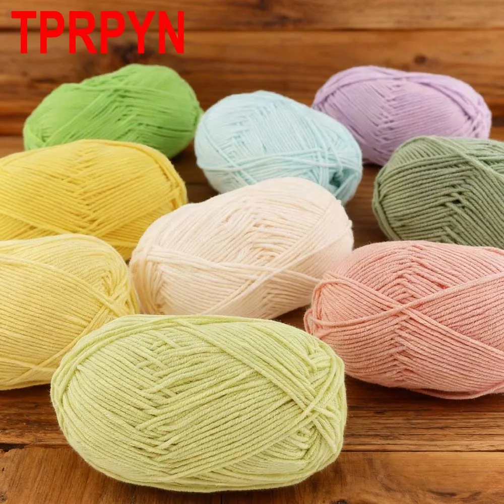 2Pcs Milk Cotton Crochet Yarn Knitting Wool Needlework Dyed Lanas For Crochet Crafts Sweater Hat Dolls Scarf DIY Knitting line