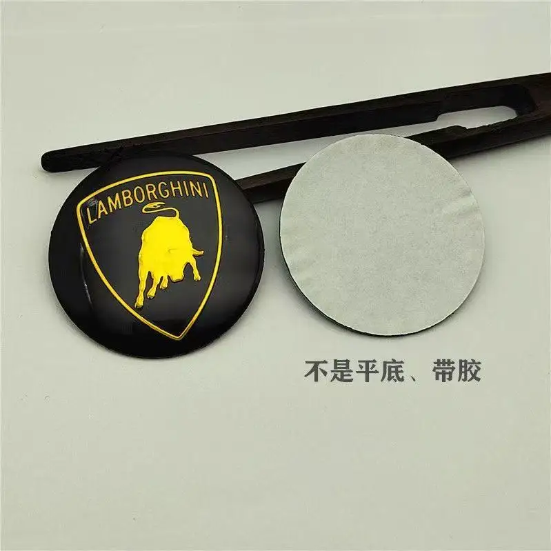 Wheel decoration and labeling Stickers 1pc Wheel hub modification calf modification steering For Lamborghini logo Accessory view 4