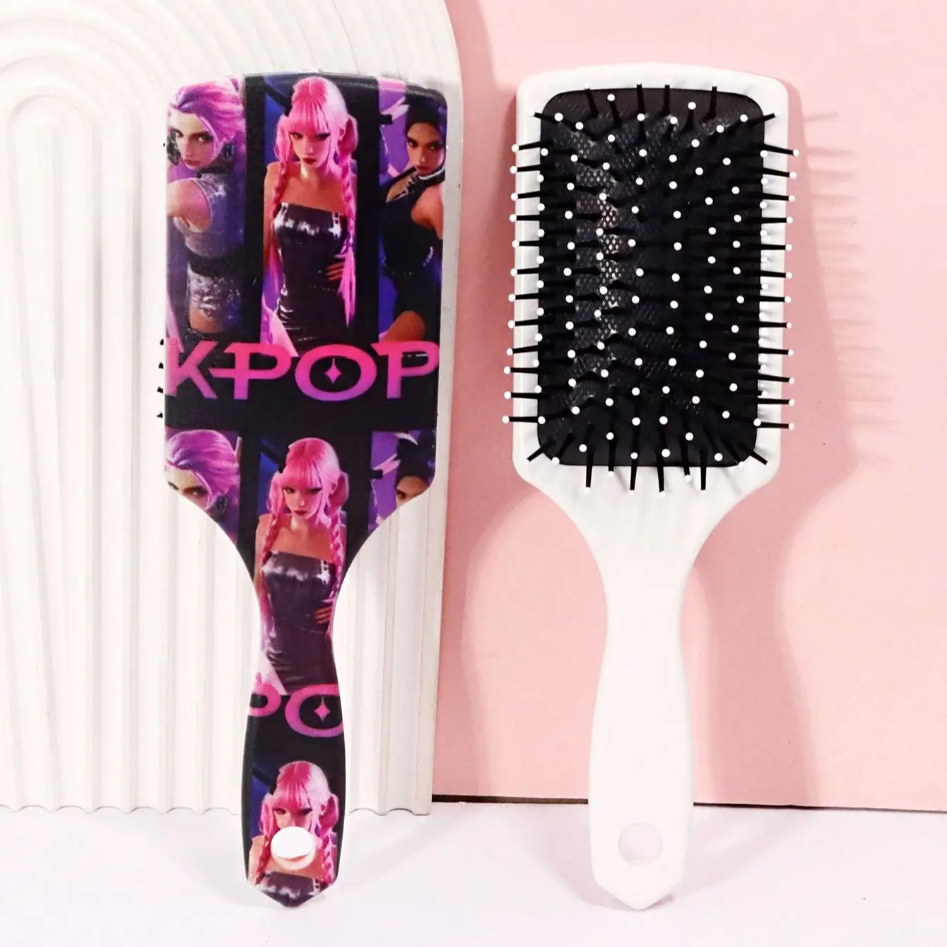 

K-POP Korean Wave themed massage hair brush, suitable for daily hair care and scalp massage , Special for real hair wigs