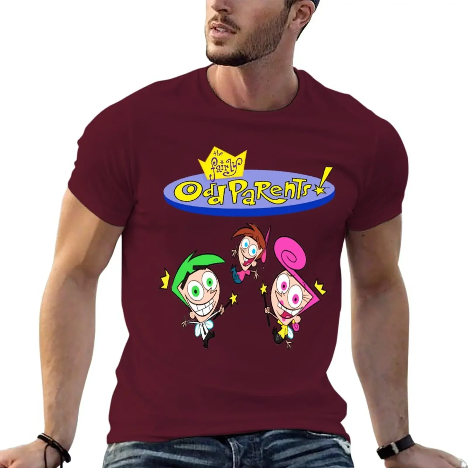 New Aesthetic clothing Short sleeve tee men  Fairly odd Parents Funny Gift For Fans fairly odd parents movie cartoon T-Shirt