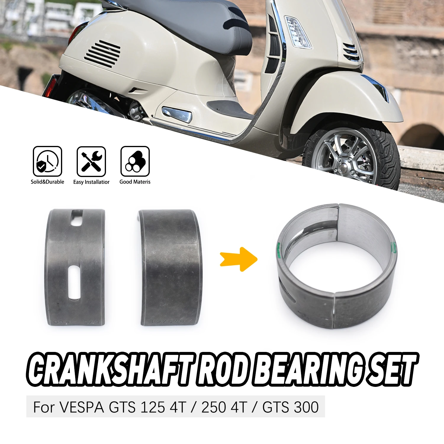 

Crankshaft Engine Parts Bearing Sleeve For VESPA GTS 125 250 4T / GTS 300 13253-IA85-0100 13252-IA85-0100