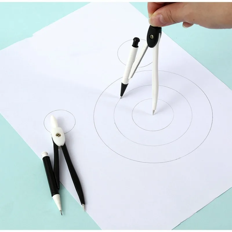 Stainless Steel Drawing Compass Math Geometry Tools for Circles School Supplies Student Stationery Compass Drawing Compasses