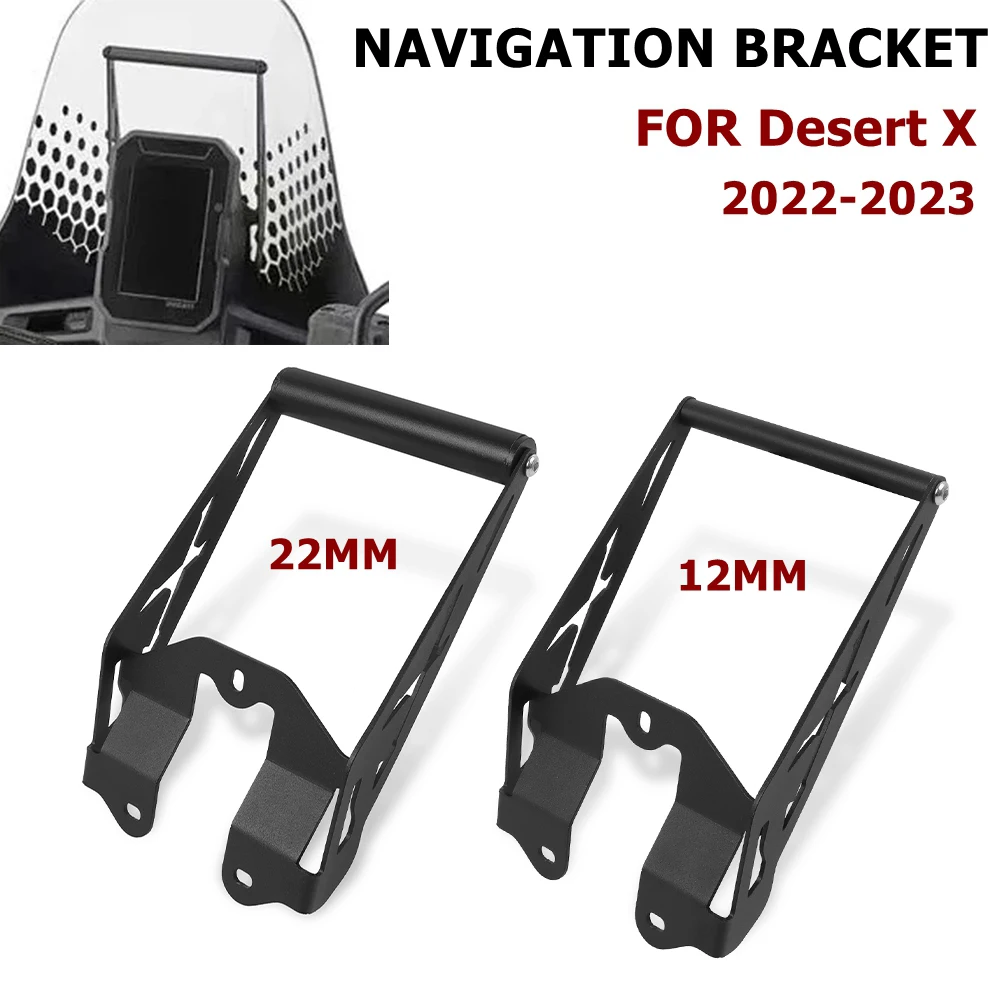 ل Ducati Desert X DesertX 2022 2023 12 مللي متر/22 مللي متر دراجة نارية لتحديد المواقع حامل هاتف الملاحة قوس جبل حامل دعم الملحقات