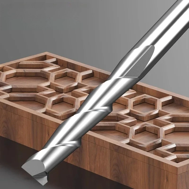 HUHAO 3.175 مللي متر عرقوب دوامة راوتر بت كربيد CNC راوتر النقش بت للخشب PVC 2 المزامير شقة حتى قطع نهاية مطحنة CNC بت أدوات