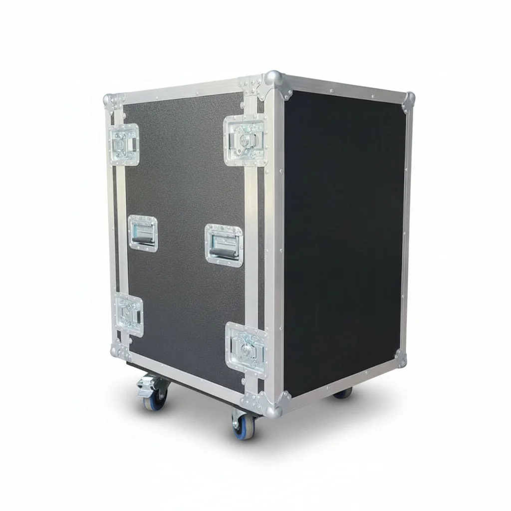 

19" 16U Flight Case, Aluminum Shockproof Amplifier Case, IP54 Heavy-Duty Rack Mount Aviation Case, Transit Box, 626x820x972mm