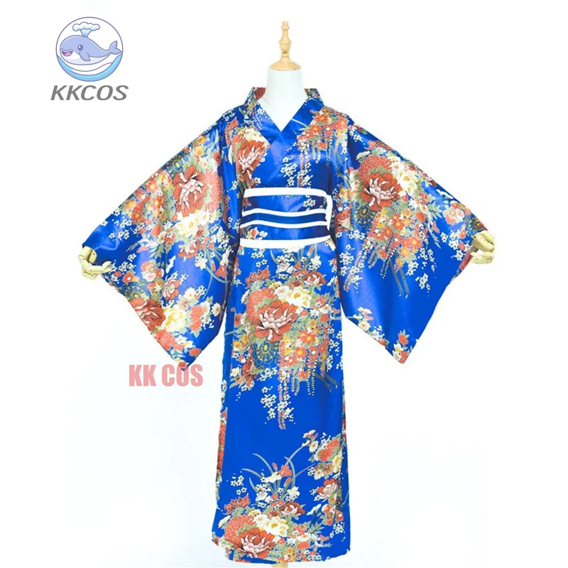 10 ألوان اليابانية التقليدية برنس حمام نسائي أنيمي تأثيري كيمونو لطيف الفتيات النساء مرحلة الأداء زي حجم كبير