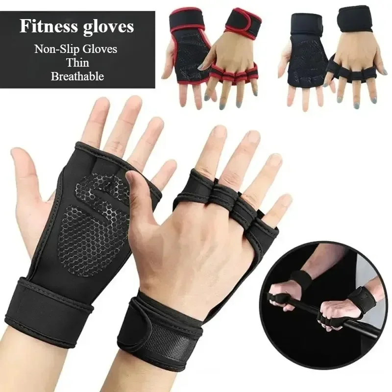 Weightlifting Training Gloves for Men Women Fitness Sports Body Building Gymnastics Gym Cycing Hand Wrist Palm Protector Gloves