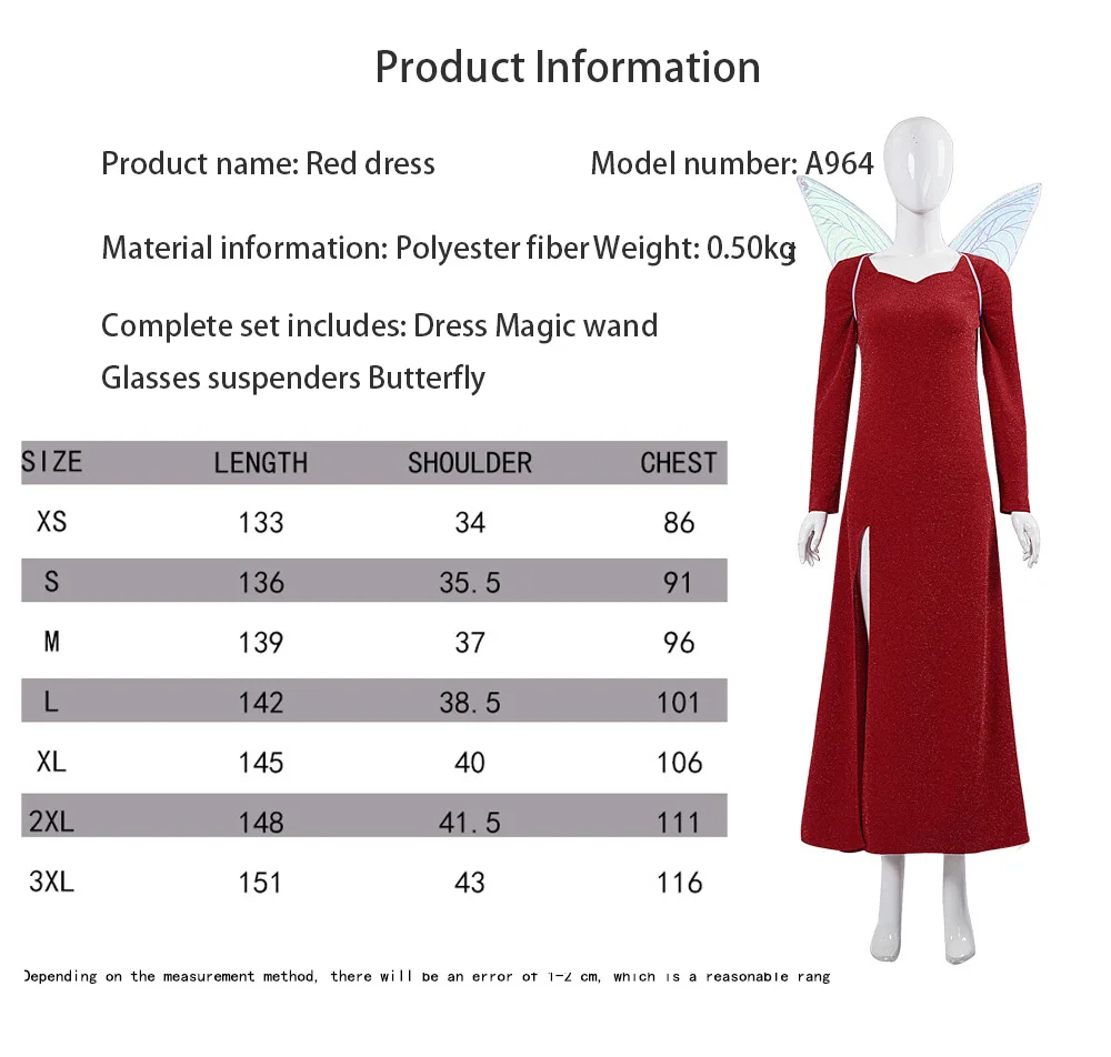 فستان تنكري للأم الجنية من Monster Slayk للعب الأدوار، مجموعة أداء مسرح أجنحة الهالوين الجنية #6