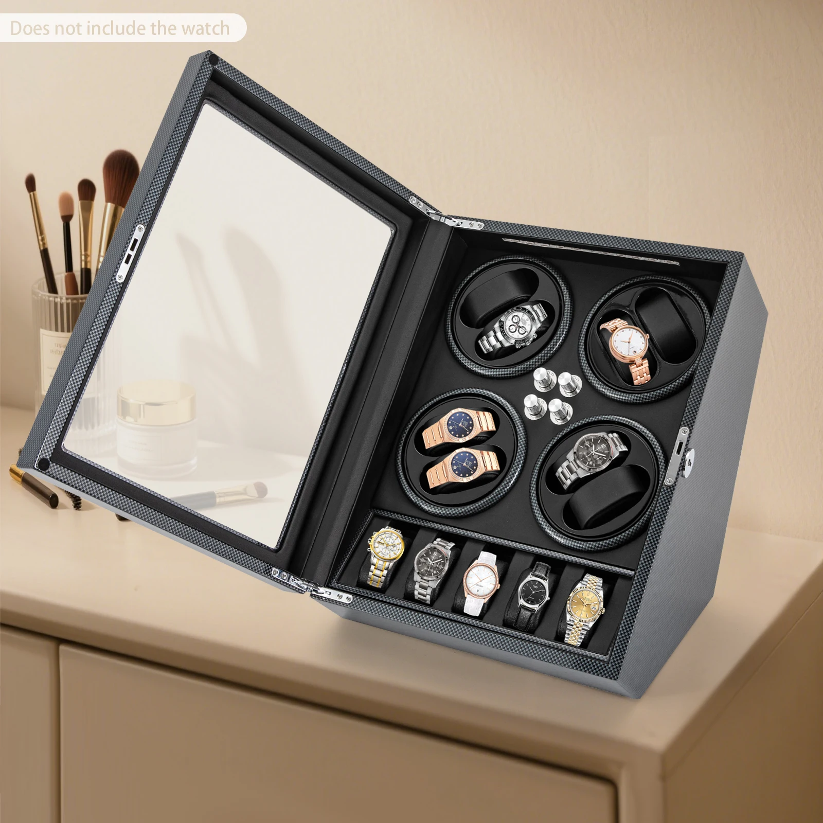 

8+5 Slots Watch Winder Automatic Watch Winder Box Watch Rotation Box 8 Winding Spaces with Built-in Illumination
