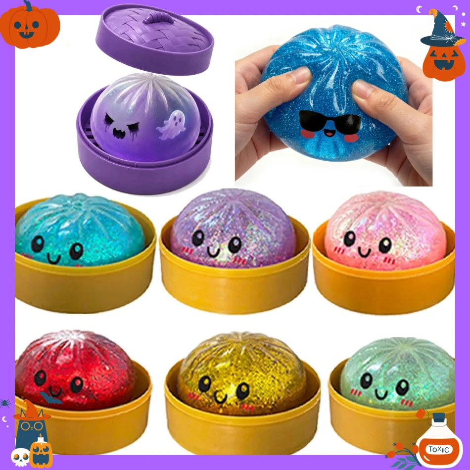 Simulation Flash Dumpling Pressure Ball Slow Rebound Soft Pinch Decompression Office Home Decorat Children Adults Birthday Gifts