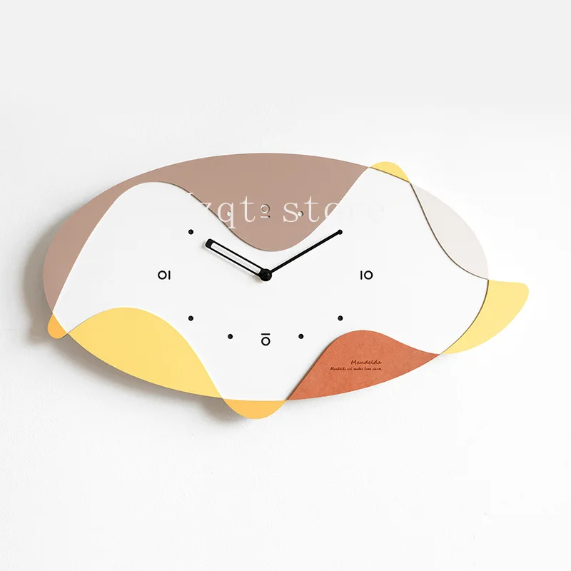 House clock wall clock 2026 new simple cream style home clock wall hanging