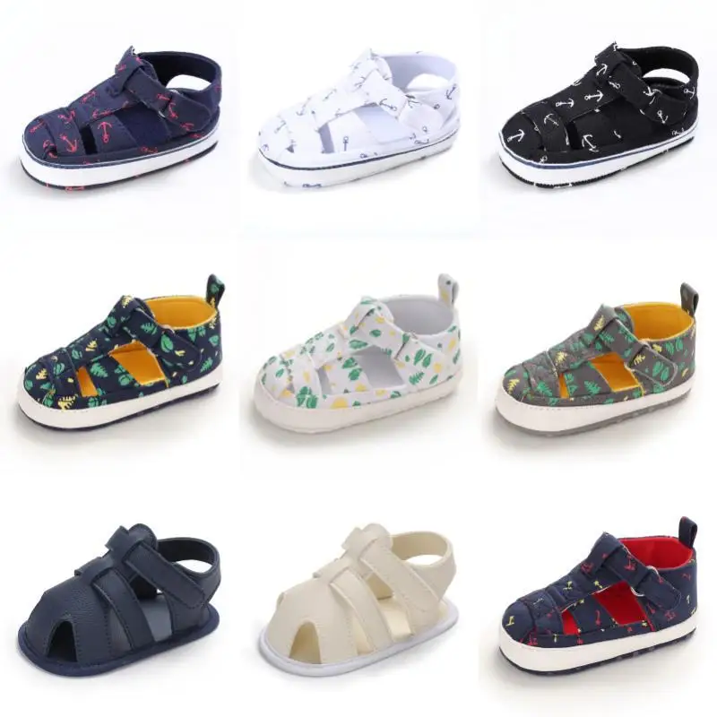 0-1 Year Old Boys Summer Classic Casual Baby Sandals Cloth Sole Comfortable and Cool Walking Shoes