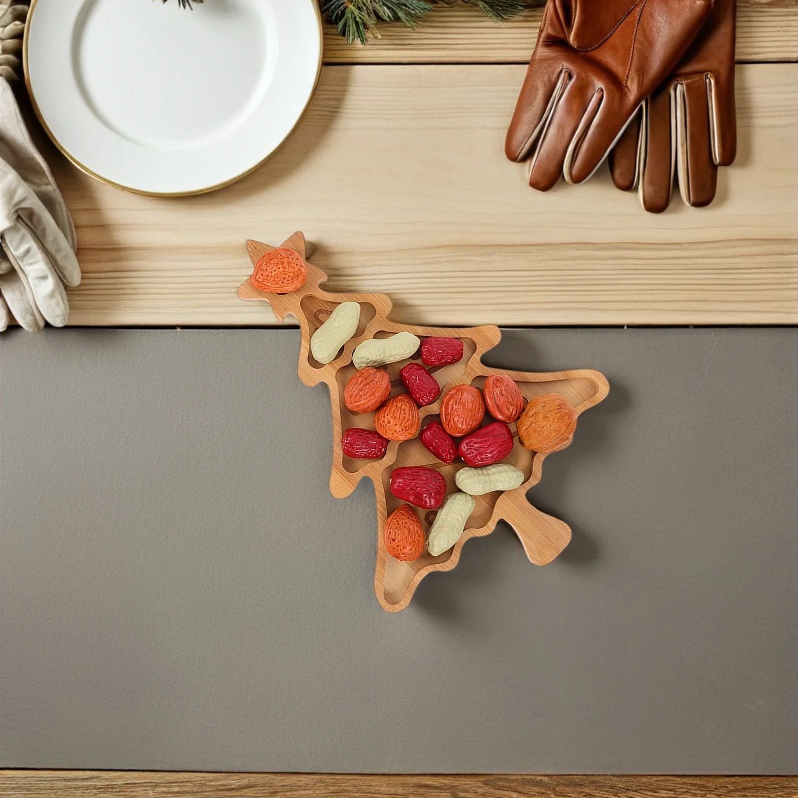 

Christmas Tree Food Tray Charcuterie Board Candy Display Dessert Plate Platter Serving