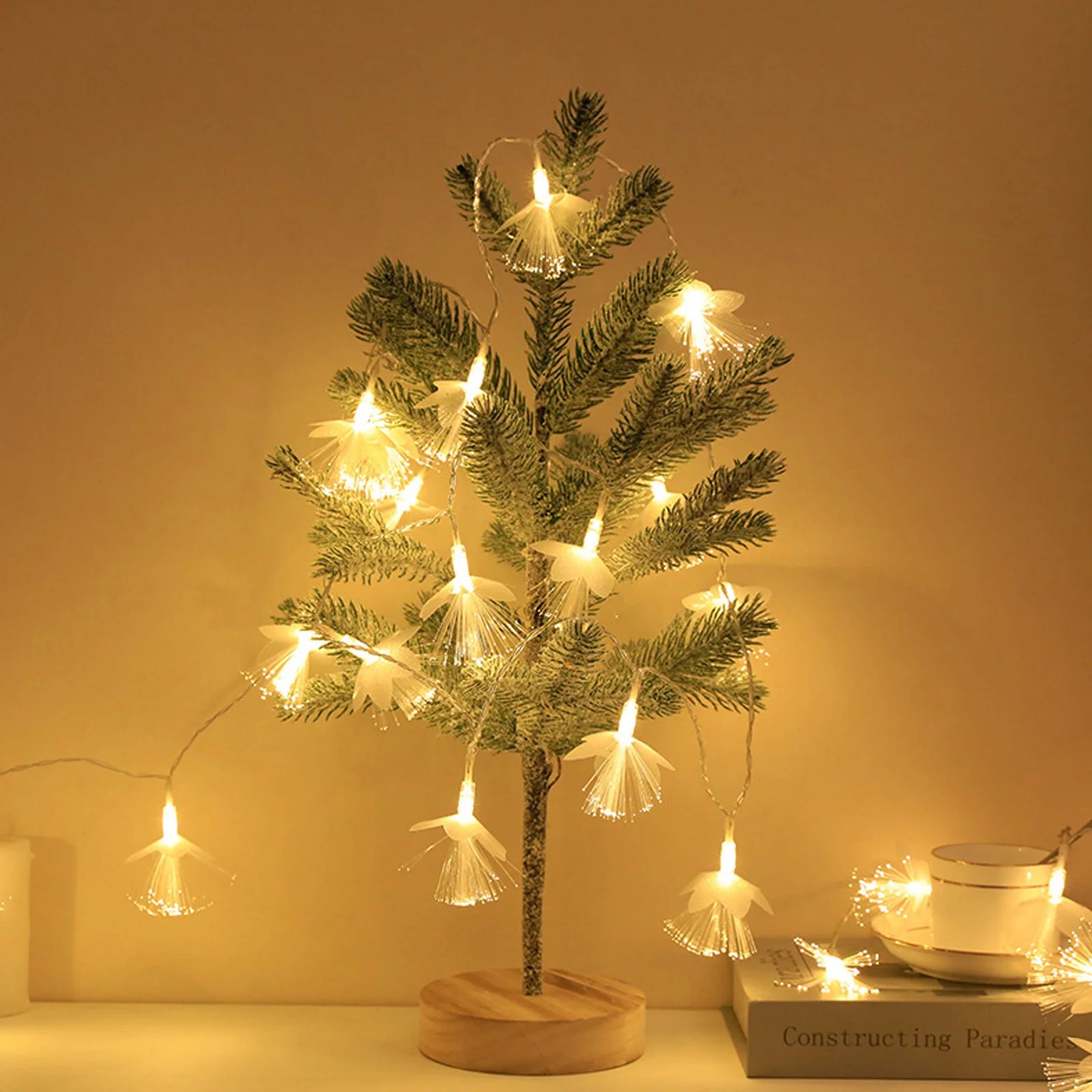 

1Pcs LED Star String Light Fiber Decor for Party Christmas Tree Door Wall Window Hanging Pendant