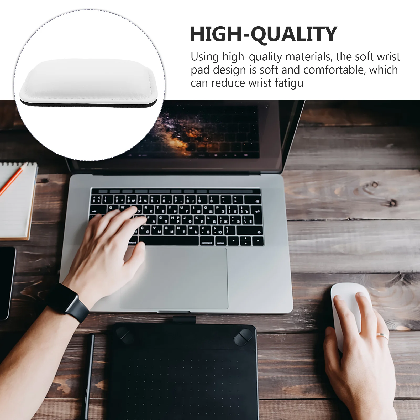 Mousepads for Desk Hand Rest Laptop Keyboard Elbow Mat Computer Wrist Support Black