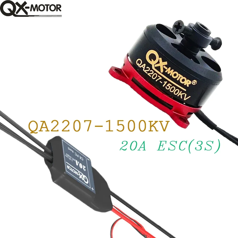 

QX-MOTOR Brushless Motor QA2207-1500KV With QX-20A 3S ESC For Remote Control Toy Parts